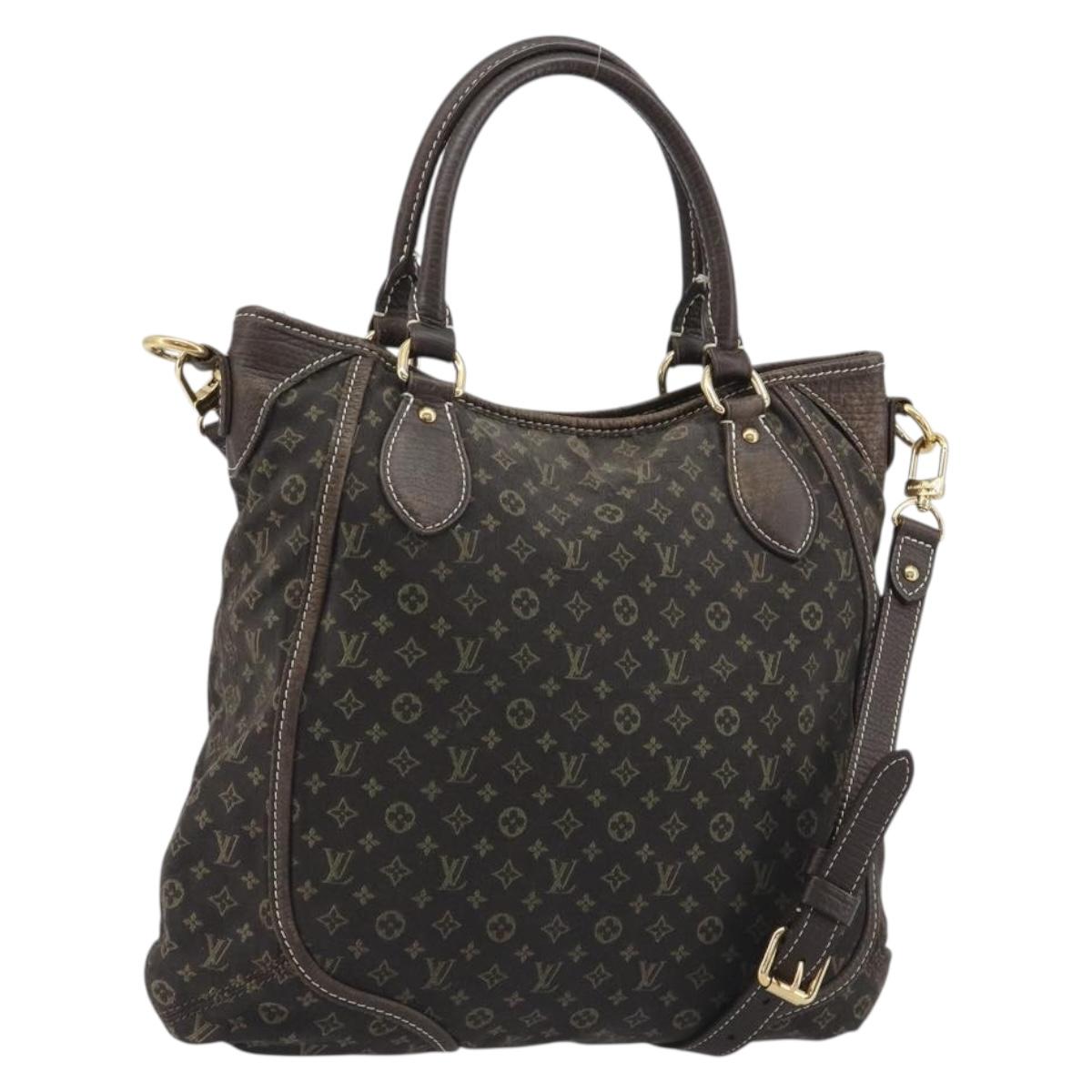 LOUIS VUITTON Monogram Mini Lin Buzasu Anjoul Brown Ebene M95617 LV Auth BA13988