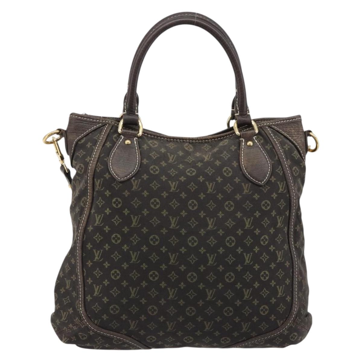 LOUIS VUITTON Monogram Mini Lin Buzasu Anjoul Brown Ebene M95617 LV Auth BA13988