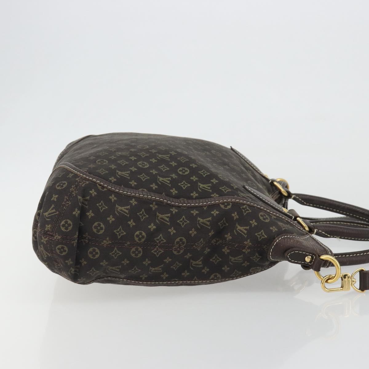 LOUIS VUITTON Monogram Mini Lin Buzasu Anjoul Brown Ebene M95617 LV Auth BA13988