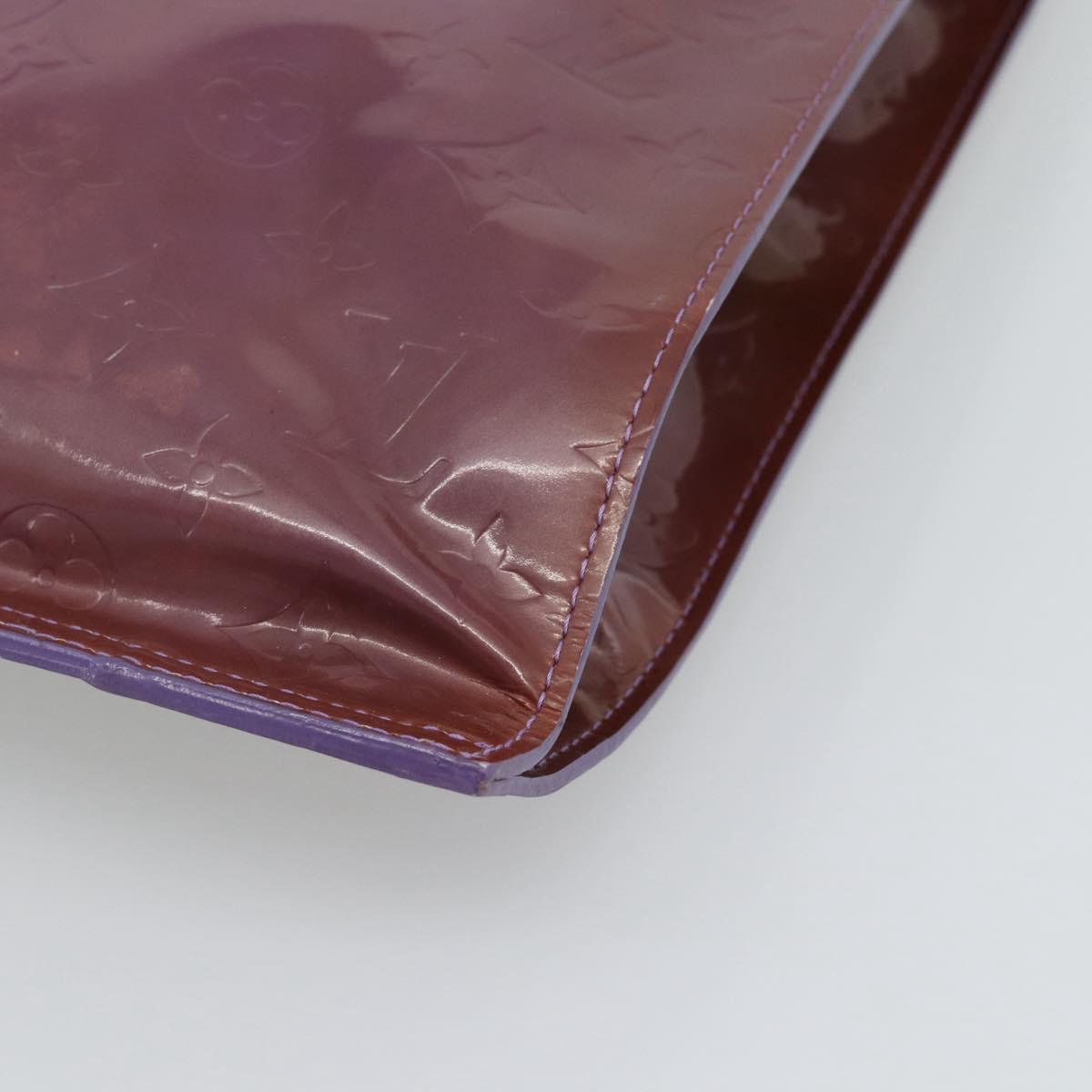 LOUIS VUITTON Vernis Stanton Hand Bag Purple Viole M91079 LV Auth BA13989