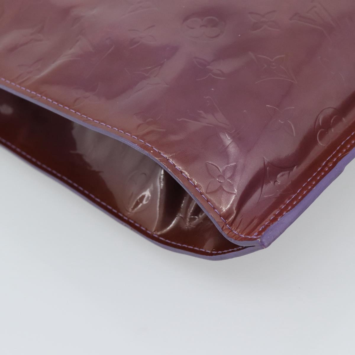 LOUIS VUITTON Vernis Stanton Hand Bag Purple Viole M91079 LV Auth BA13989