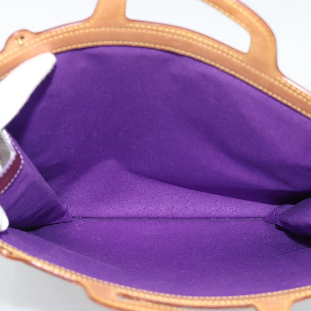LOUIS VUITTON Vernis Stanton Hand Bag Purple Viole M91079 LV Auth BA13989