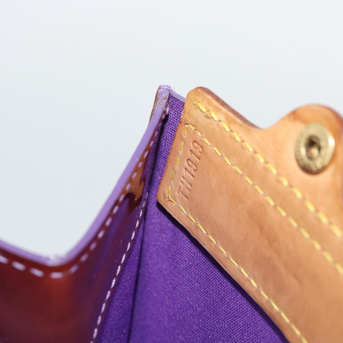 LOUIS VUITTON Vernis Stanton Hand Bag Purple Viole M91079 LV Auth BA13989