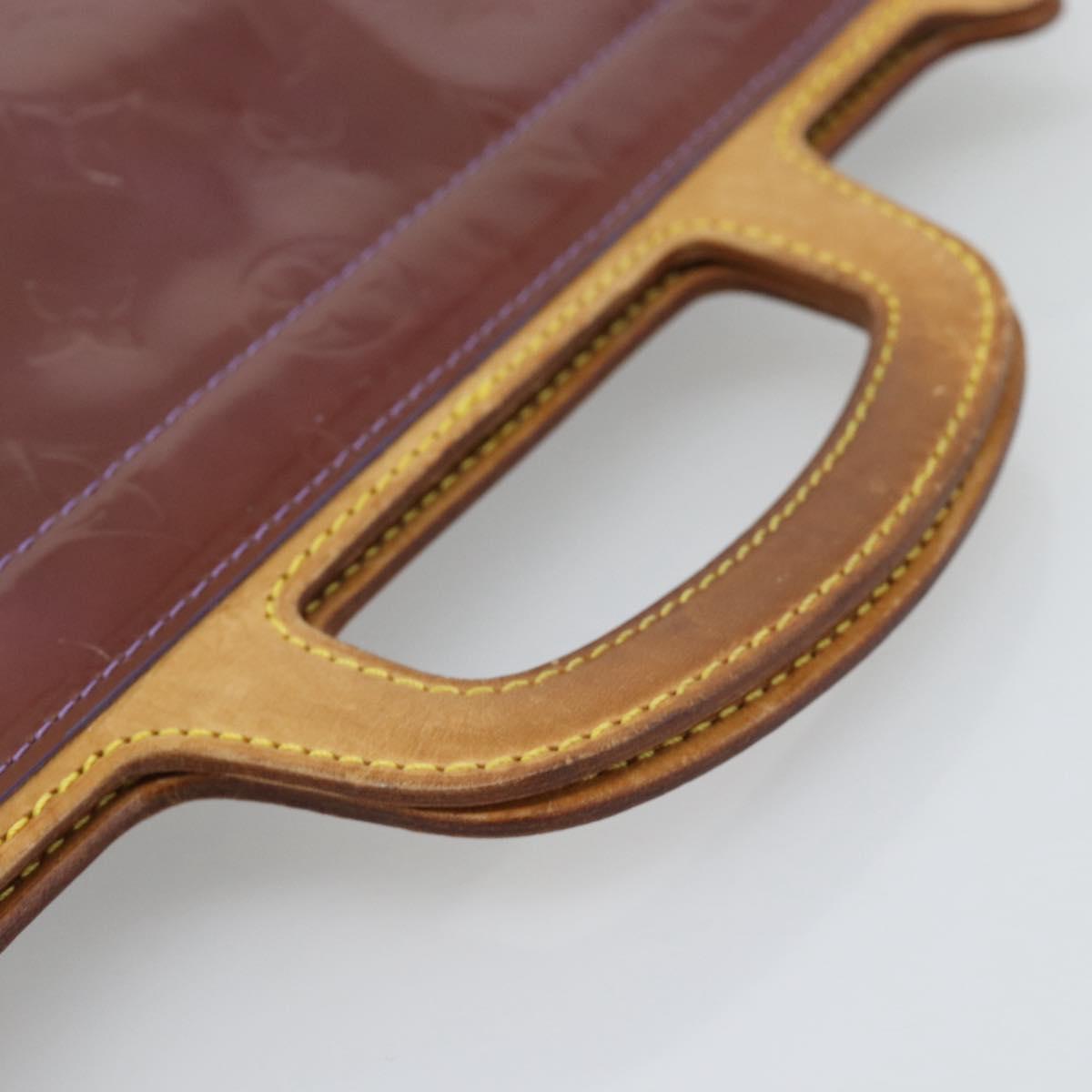 LOUIS VUITTON Vernis Stanton Hand Bag Purple Viole M91079 LV Auth BA13989