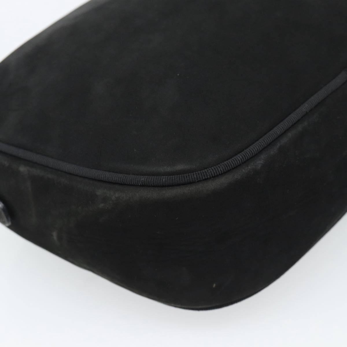 Salvatore Ferragamo Vala Shoulder Bag Suede Black Gold Auth BA13991