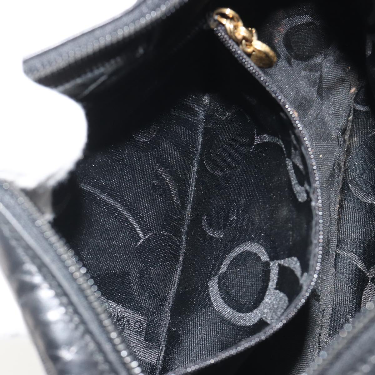 Salvatore Ferragamo Vala Shoulder Bag Leather Black Gold Auth BA13992
