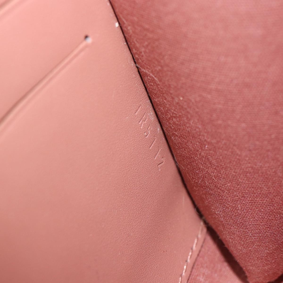 LOUIS VUITTON Vernis Pochette Louise EW Patent Beige M90198 LV Auth BA13996A