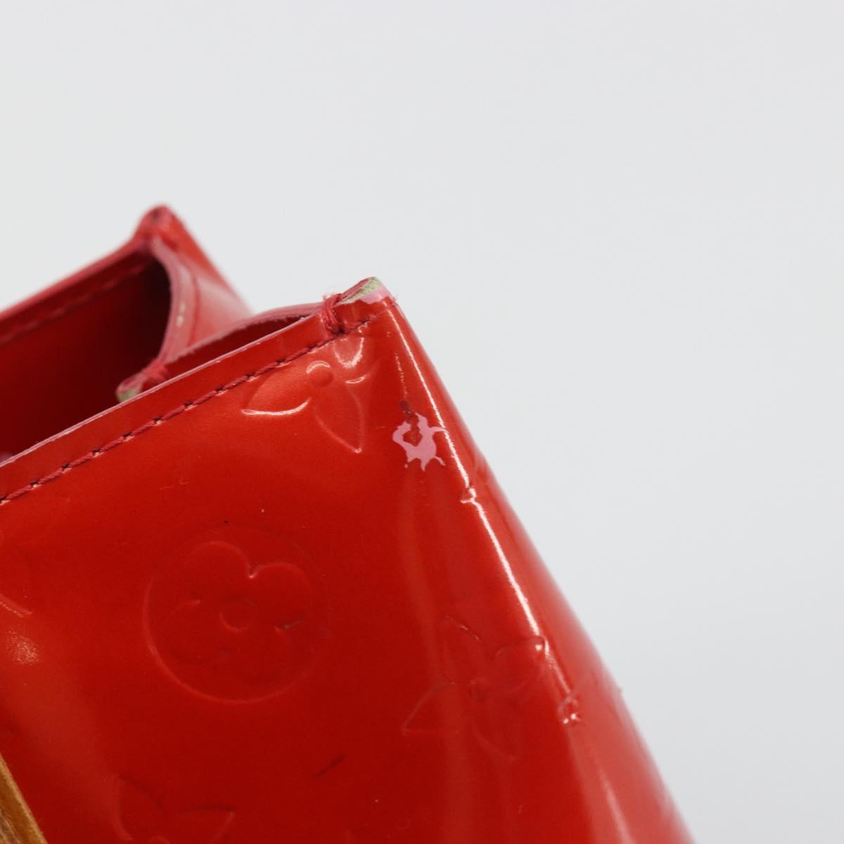 LOUIS VUITTON Monogram Vernis Reade PM Hand Bag Rouge M91088 LV Auth BA14001