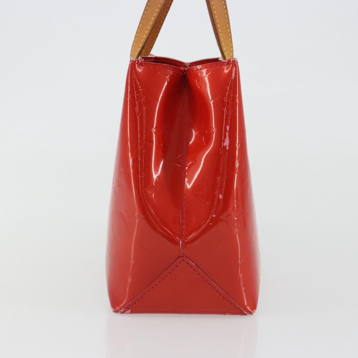 LOUIS VUITTON Monogram Vernis Reade PM Hand Bag Rouge M91088 LV Auth BA14001
