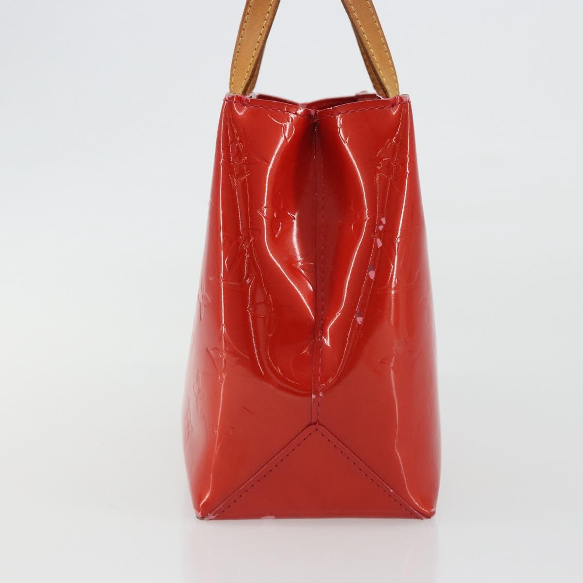 LOUIS VUITTON Monogram Vernis Reade PM Hand Bag Rouge M91088 LV Auth BA14001