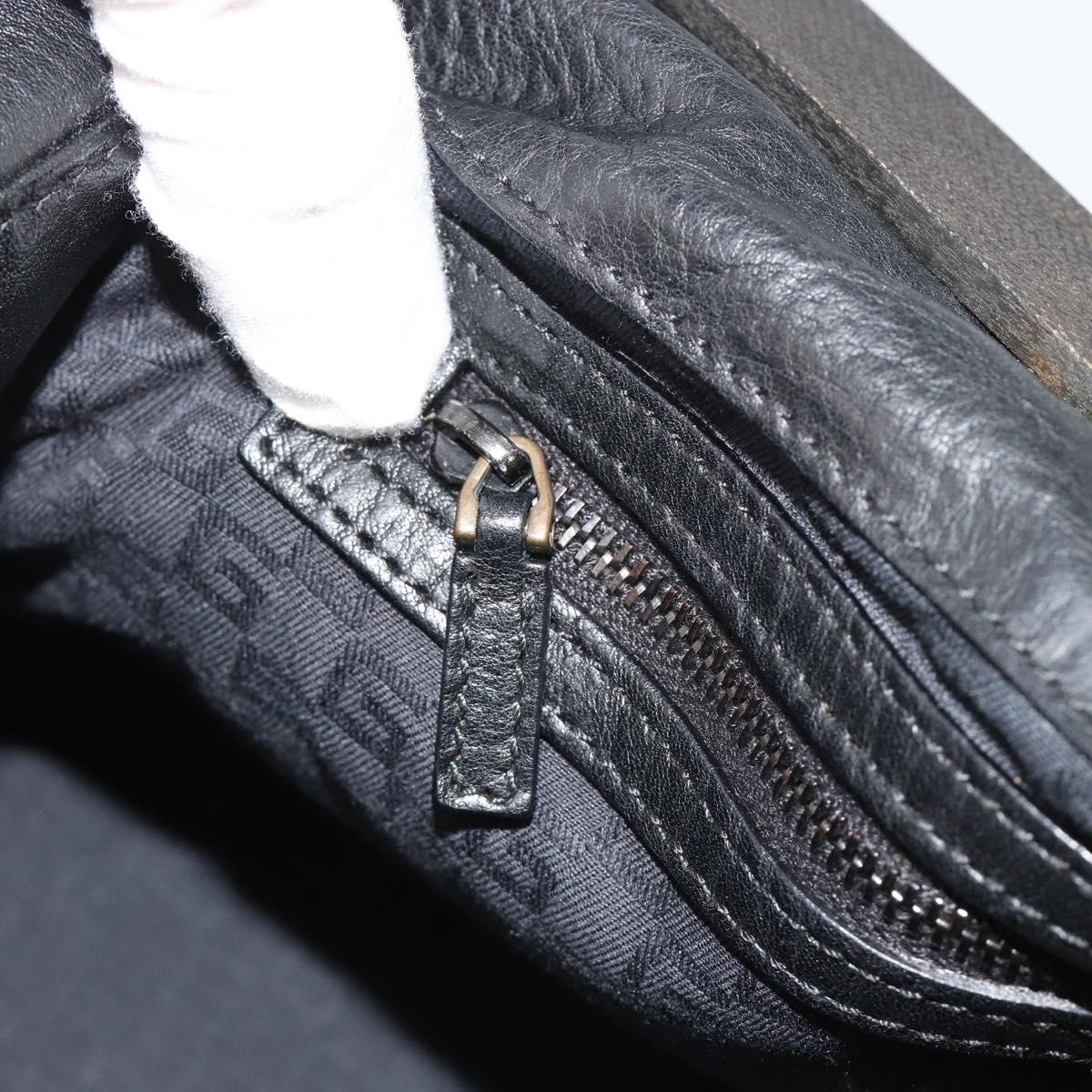GUCCI Hand Bag Leather Black 105377 Auth BA14002A