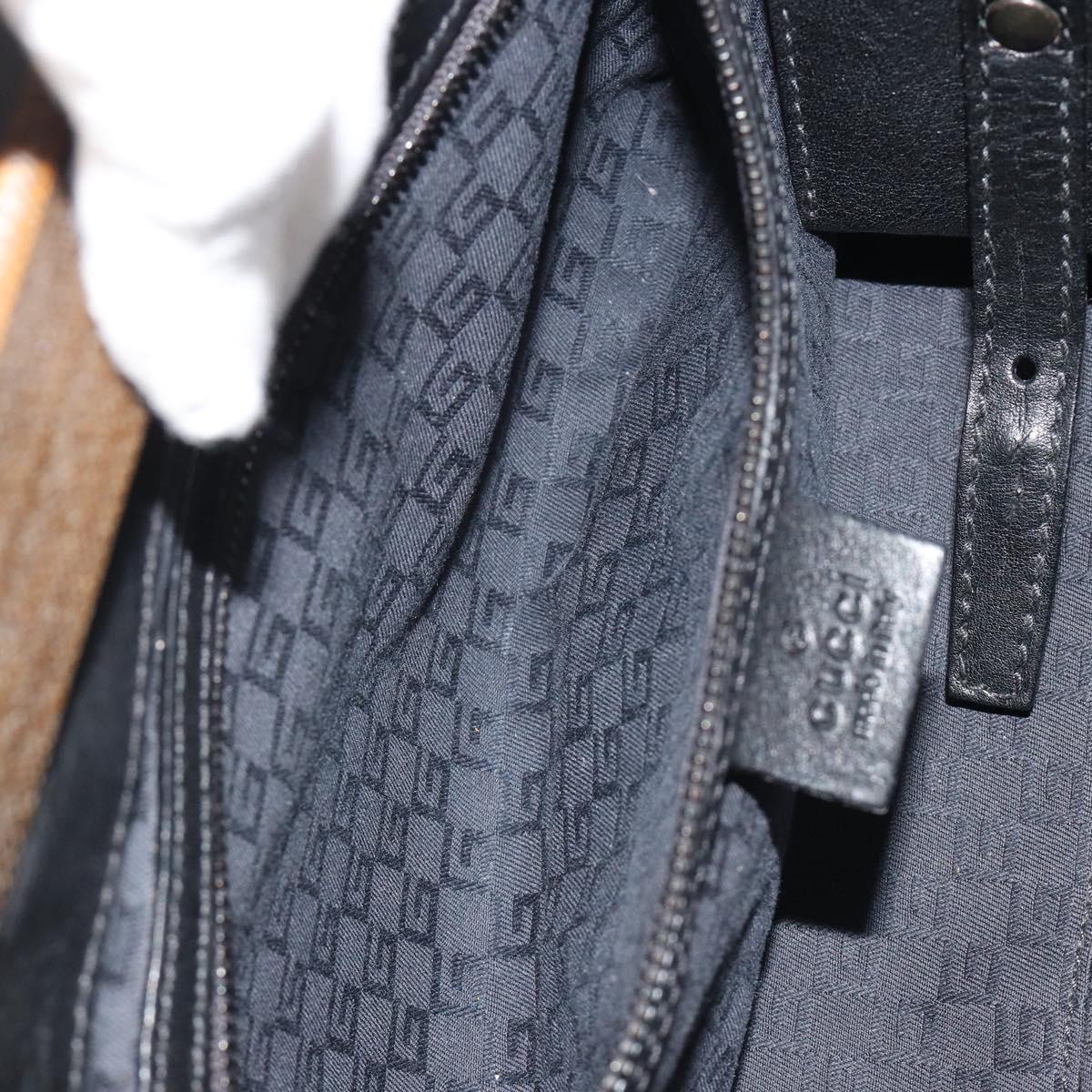 GUCCI Hand Bag Leather Black 105377 Auth BA14002A