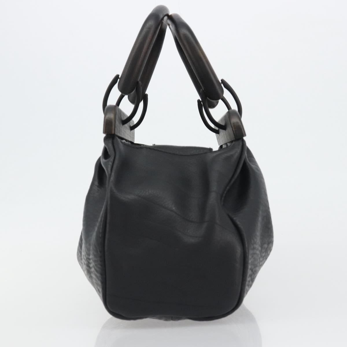 GUCCI Hand Bag Leather Black 105377 Auth BA14002A