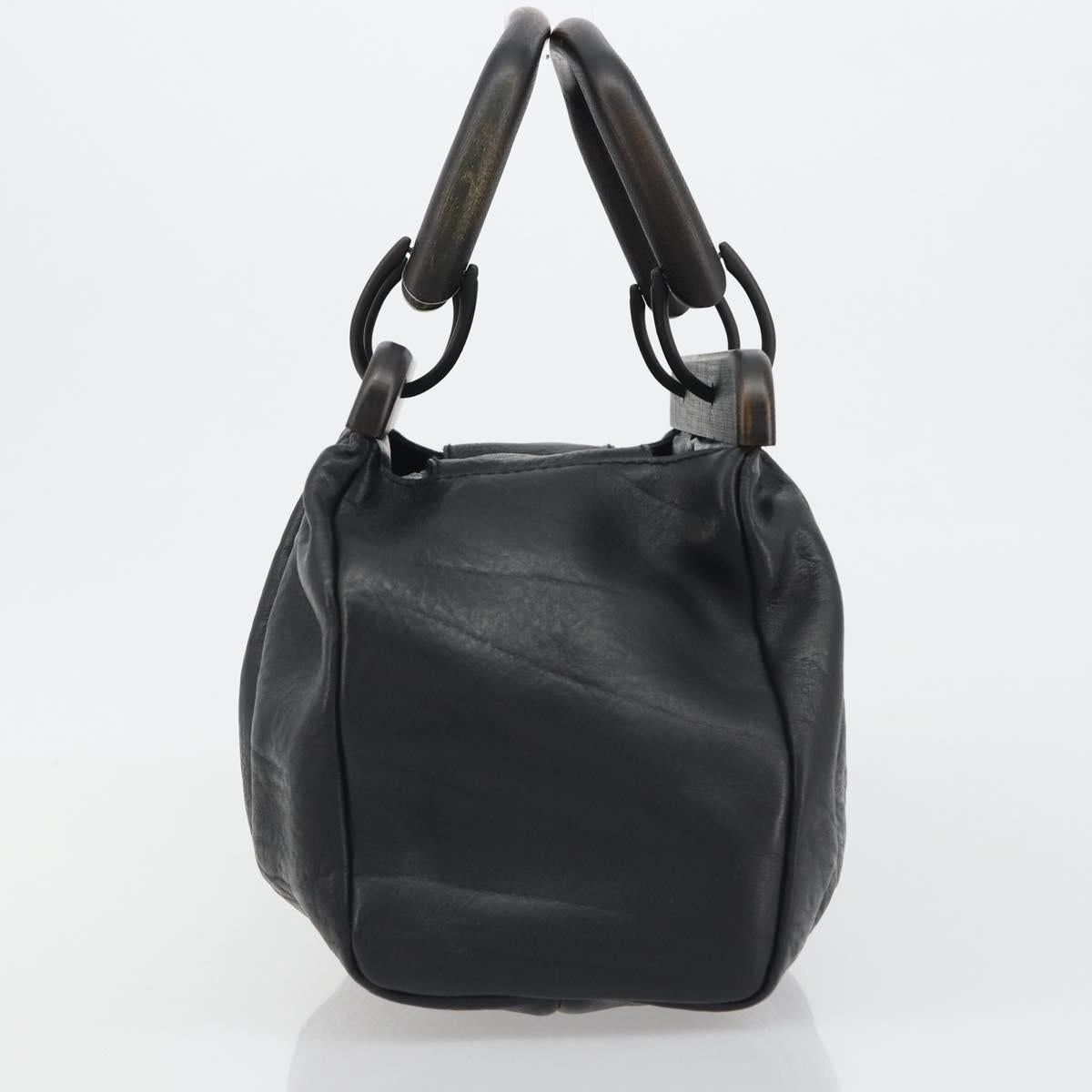 GUCCI Hand Bag Leather Black 105377 Auth BA14002A