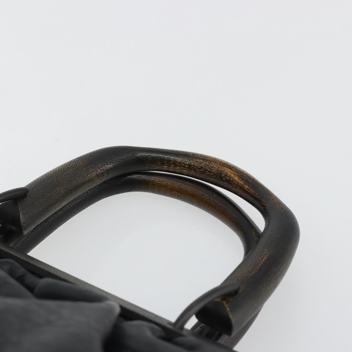 GUCCI Hand Bag Leather Black 105377 Auth BA14002A