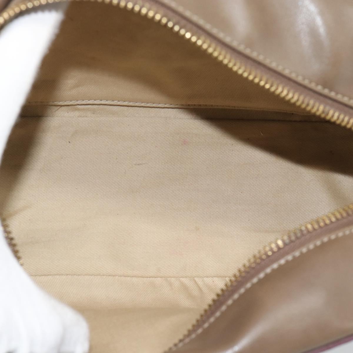 Chloe Shoulder Bag Leather Brown Gold Auth BA14006