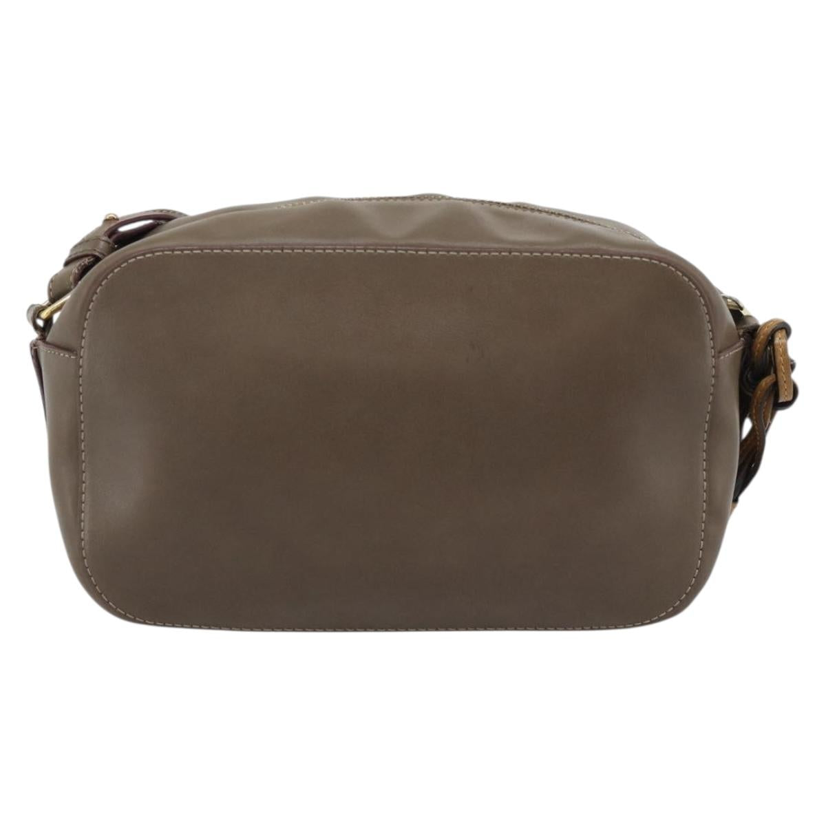 Chloe Shoulder Bag Leather Brown Gold Auth BA14006