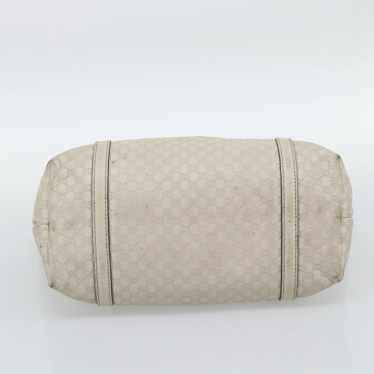 GUCCI GuccissimaGG Tote Bag Leather White Gold 336776 Auth BA14010