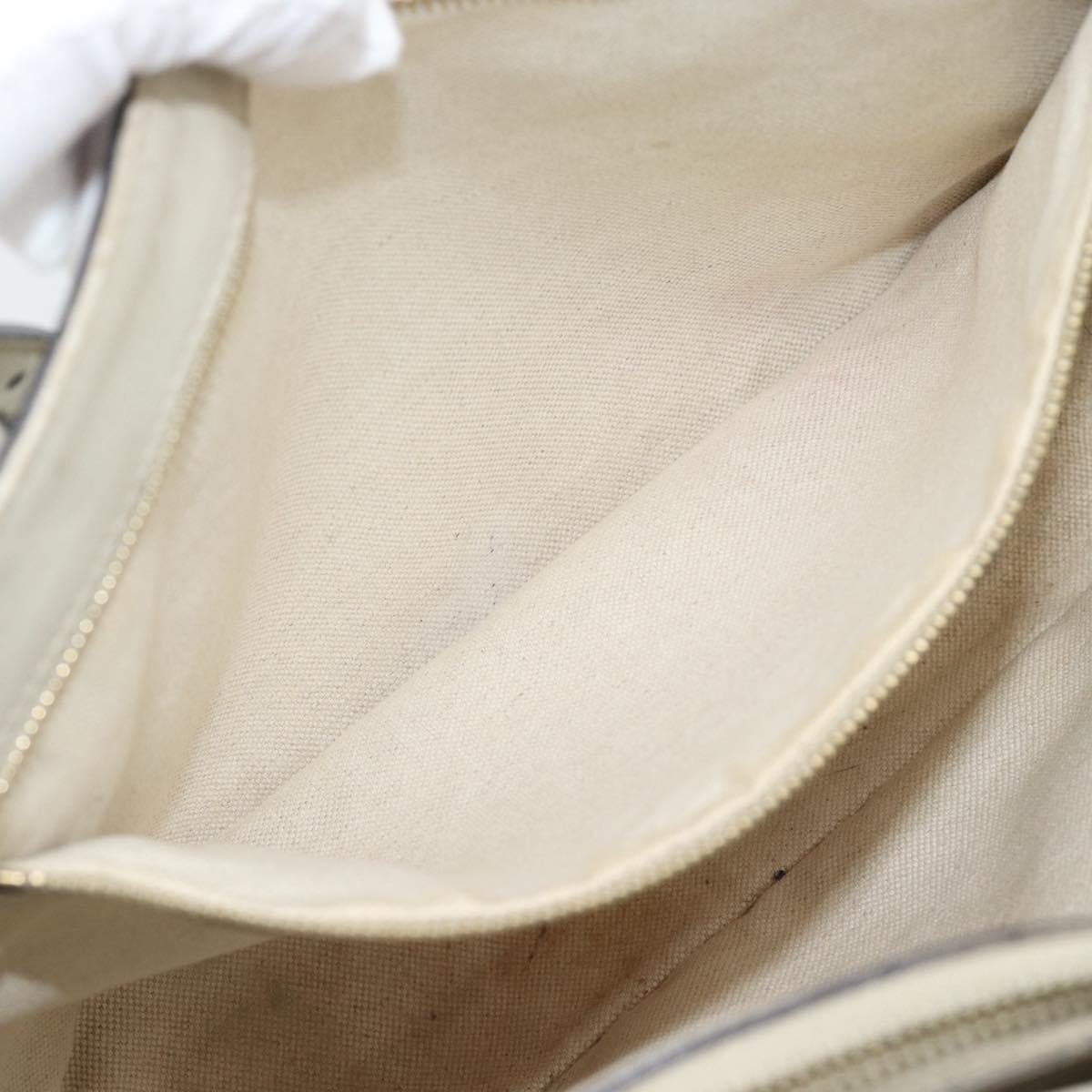 GUCCI GuccissimaGG Tote Bag Leather White Gold 336776 Auth BA14010
