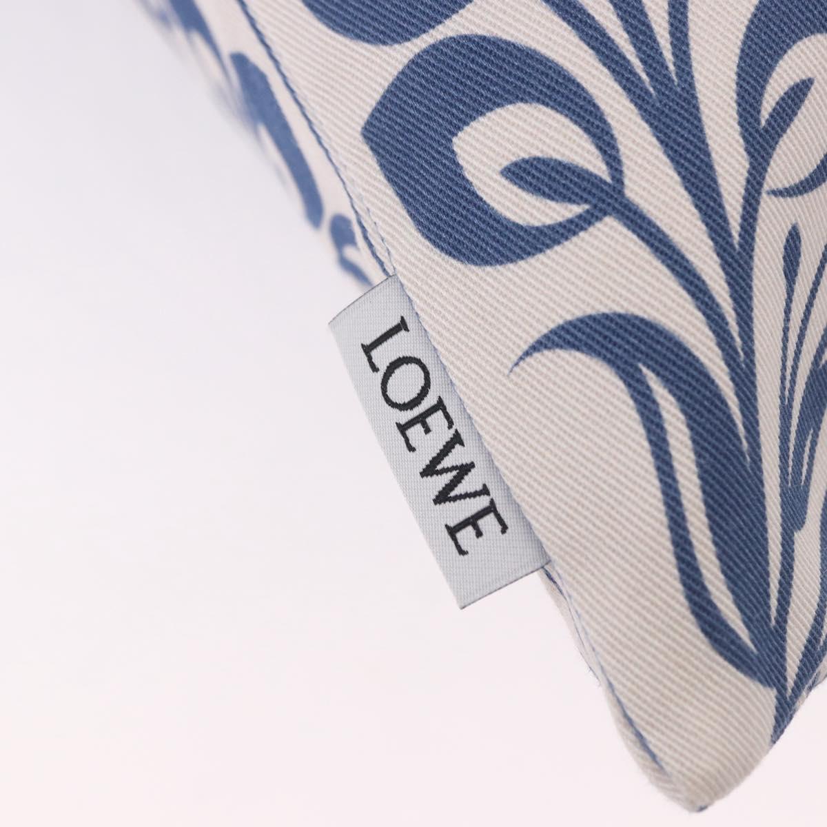 LOEWE William De Morgan Drawstring Bag Canvas Blue Auth BA14014M