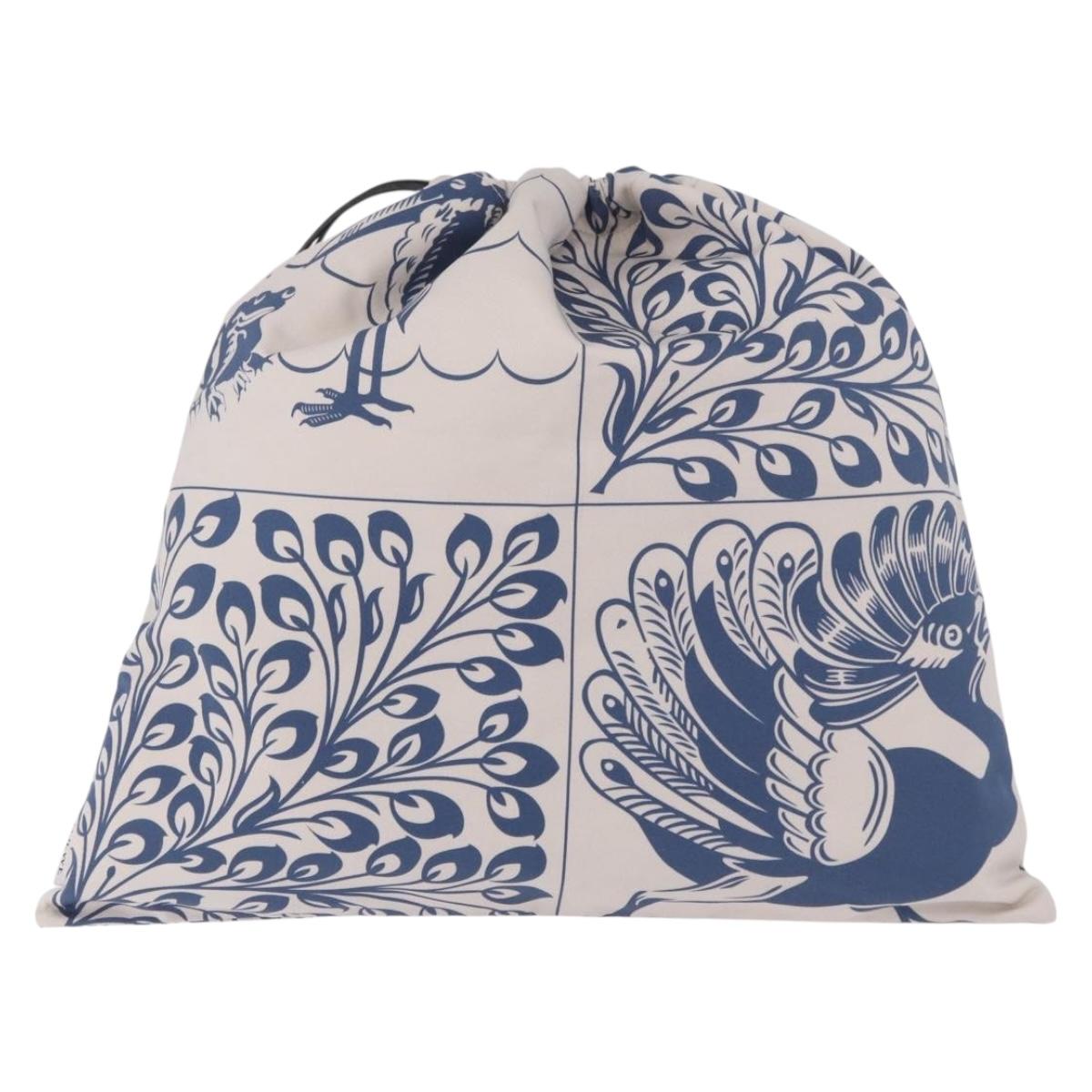 LOEWE William De Morgan Drawstring Bag Canvas Blue Auth BA14014M