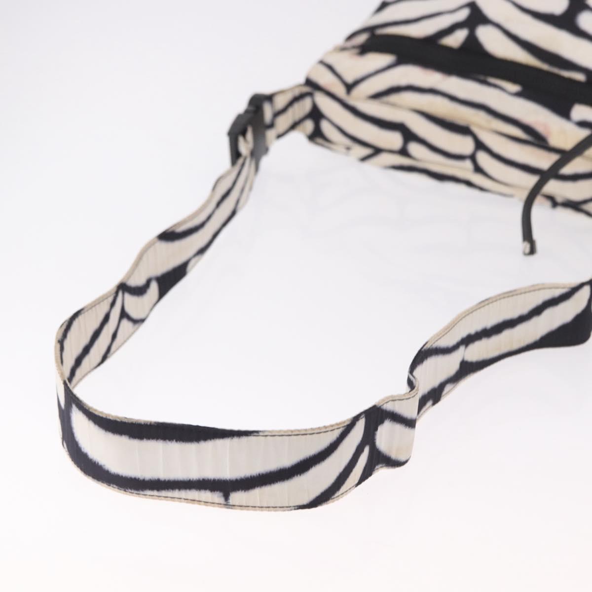 CHANEL Chanel Sports Shoulder Bag Reversible White Zebra CC Auth BA14015