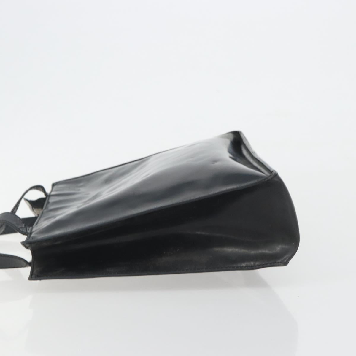 CHANEL Tote Bag Patent Black CC Auth BA14017