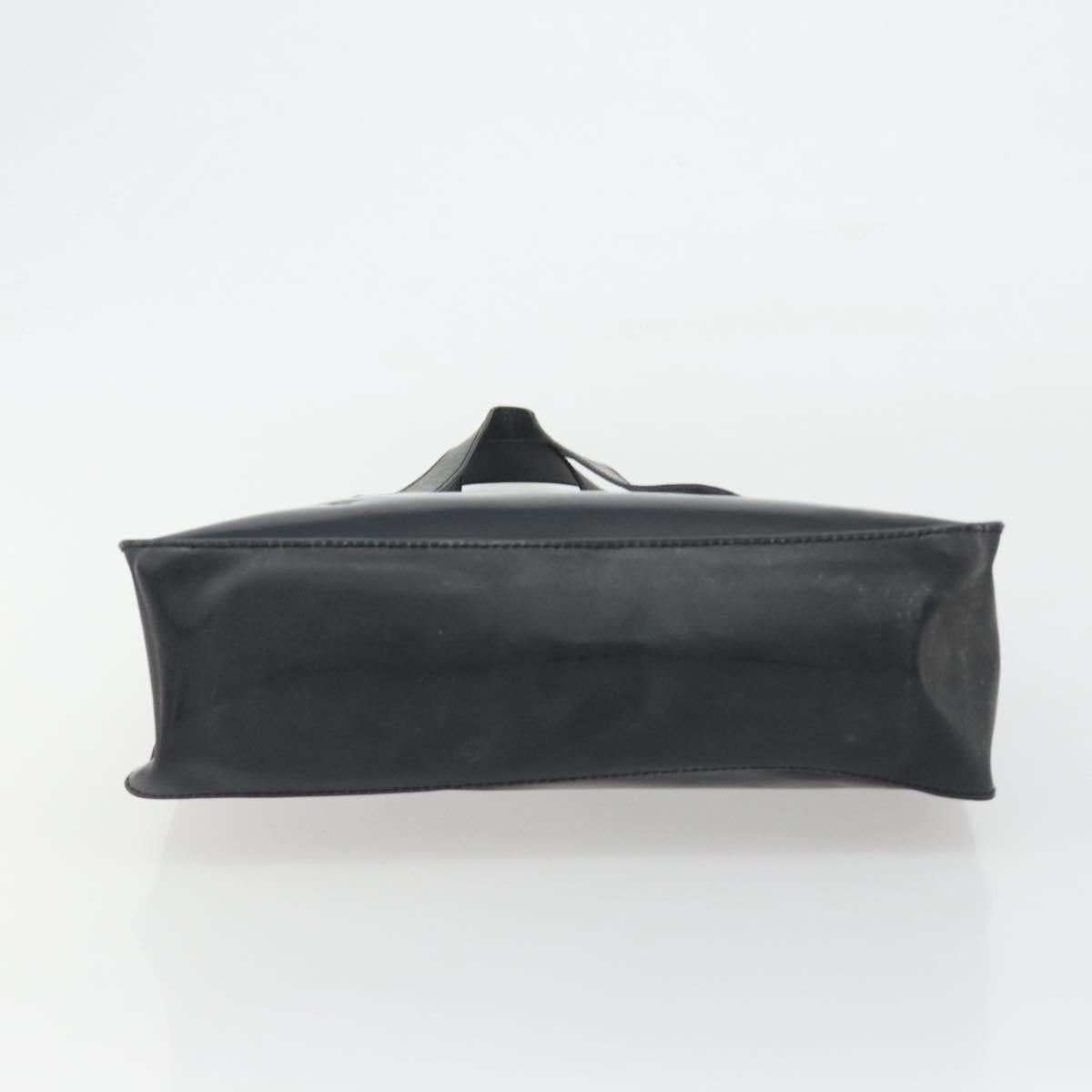 CHANEL Tote Bag Patent Black CC Auth BA14017