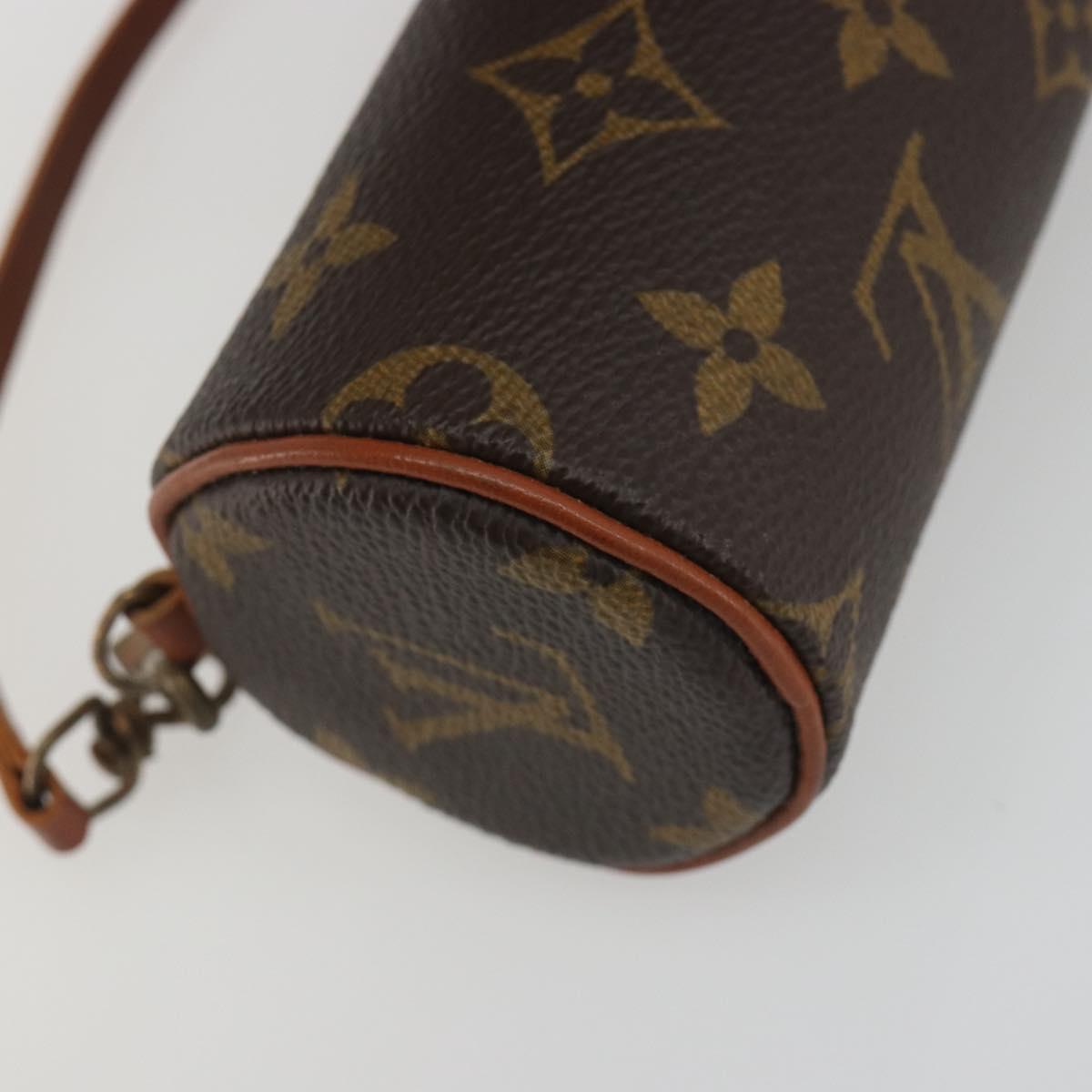 LOUIS VUITTON Monogram Papillon Pouch LV Auth BA14019