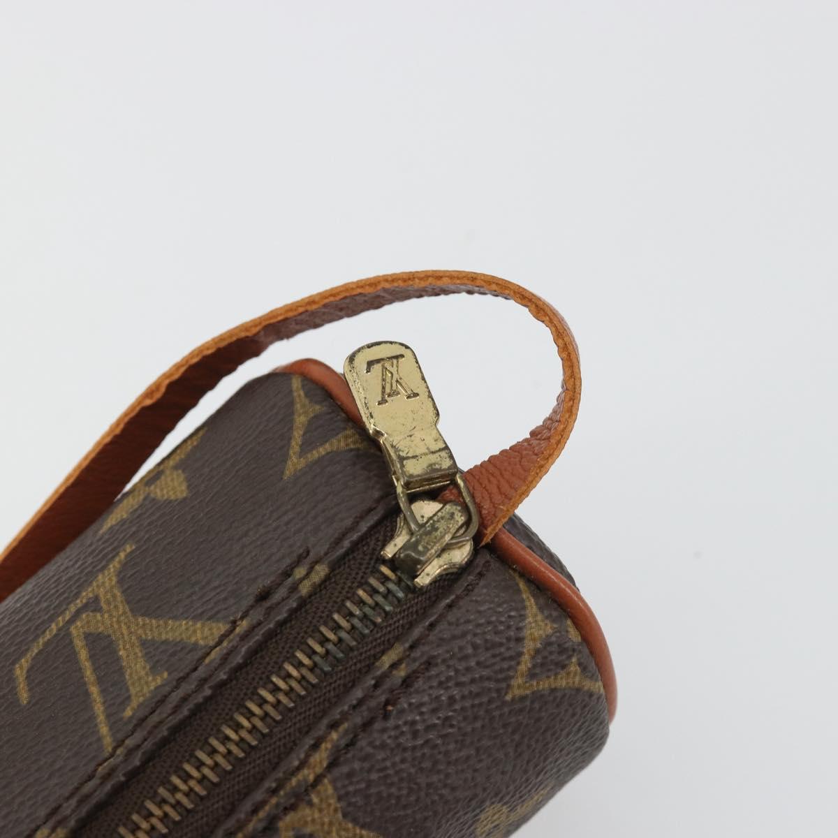LOUIS VUITTON Monogram Papillon Pouch LV Auth BA14019