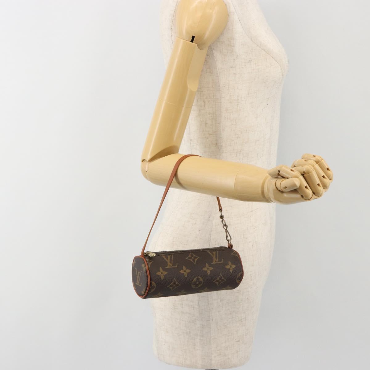 LOUIS VUITTON Monogram Papillon Pouch LV Auth BA14019