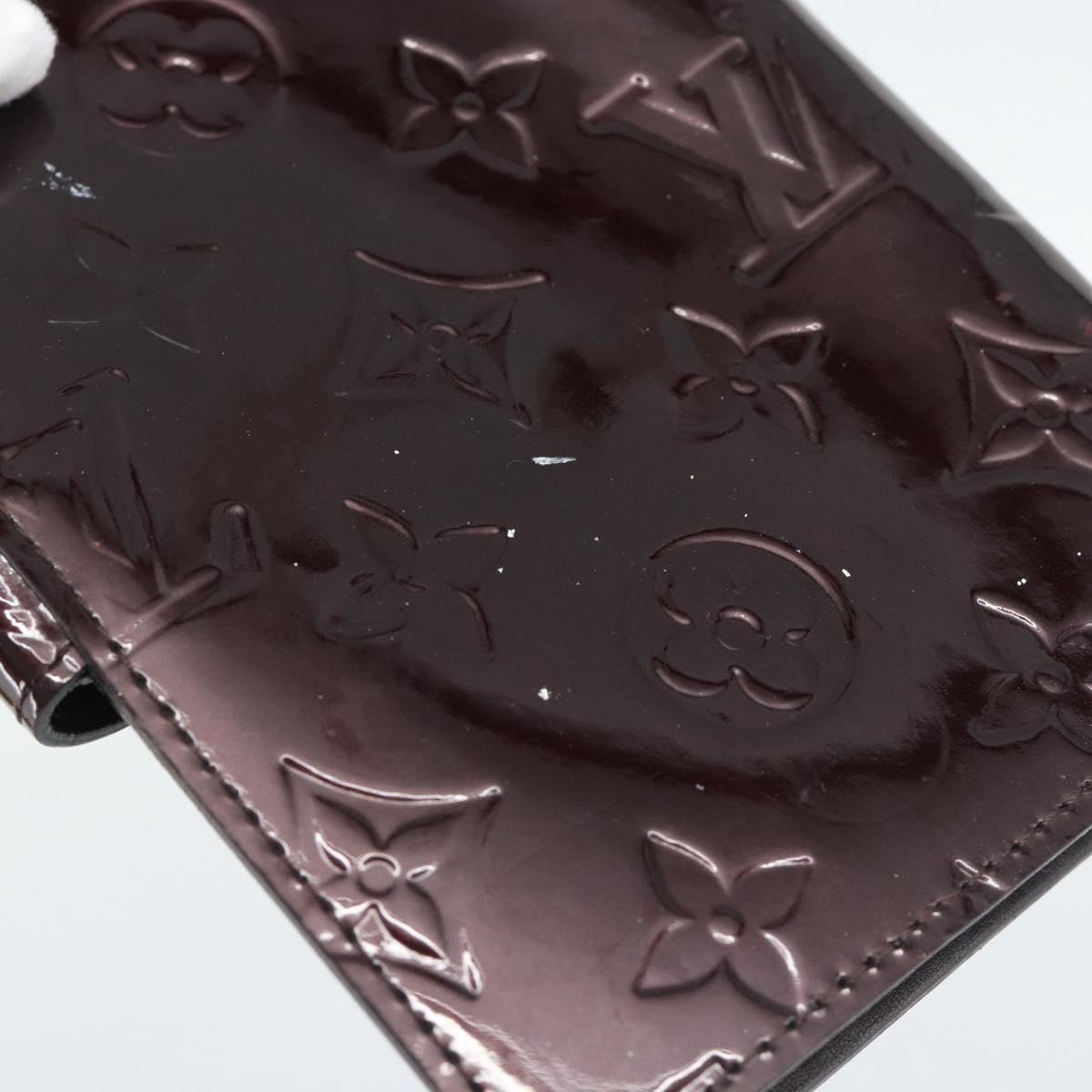 LOUIS VUITTON Monogram Vernis Agenda PM Amarante R21026 LV Auth BA14020