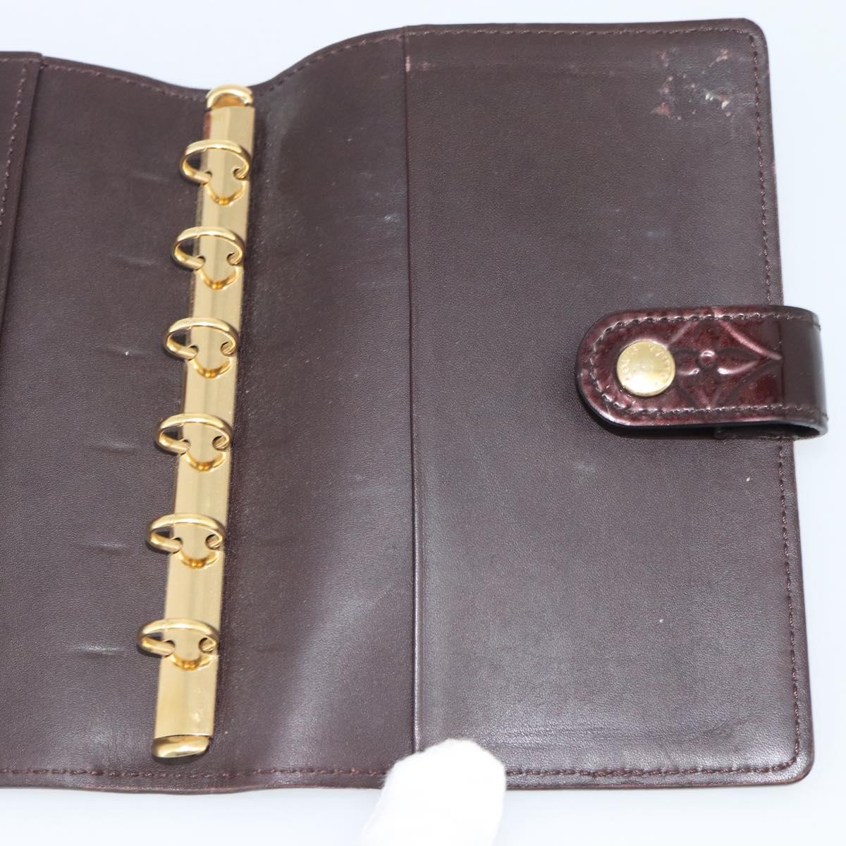LOUIS VUITTON Monogram Vernis Agenda PM Amarante R21026 LV Auth BA14020