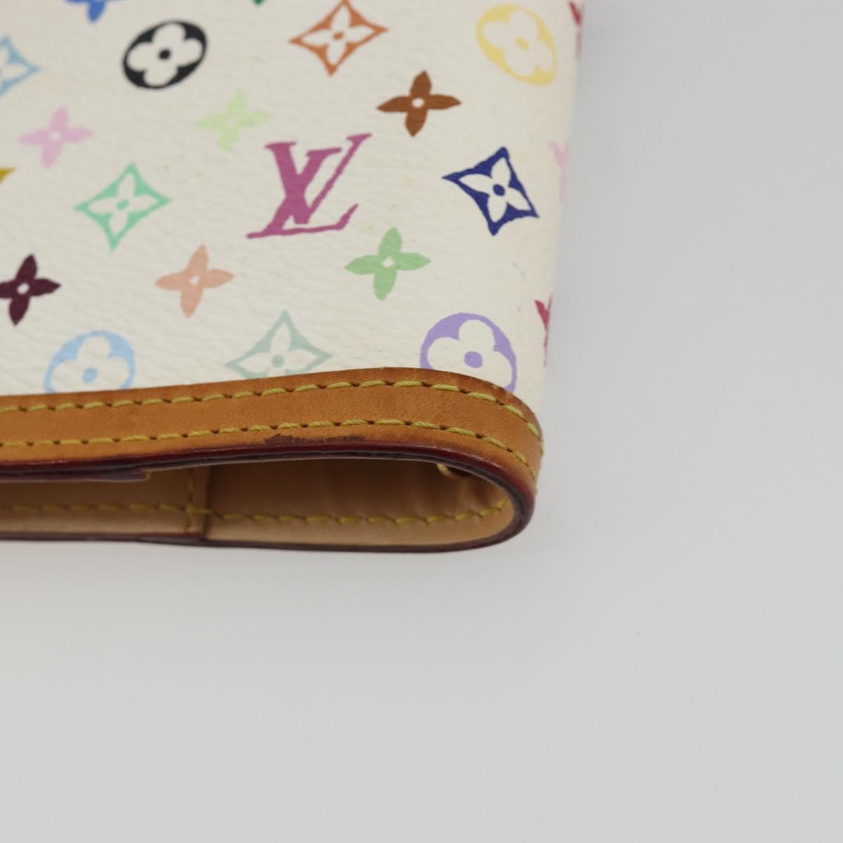 LOUIS VUITTON Monogram Multicolor Agenda PM White R20896 LV Auth BA14021