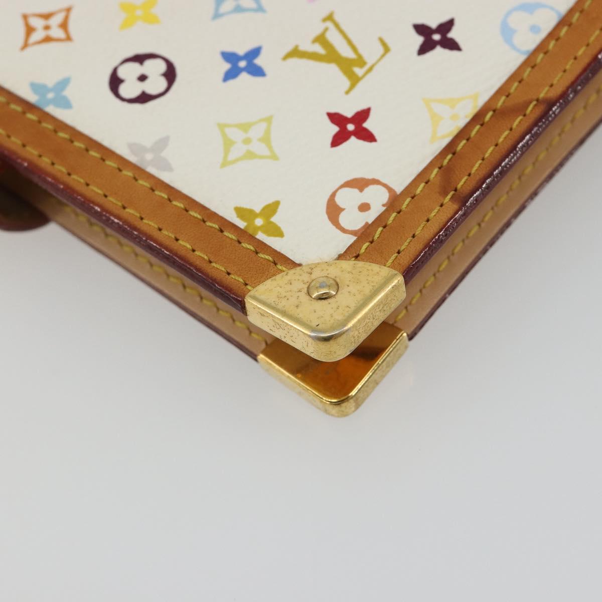 LOUIS VUITTON Monogram Multicolor Agenda PM White R20896 LV Auth BA14021