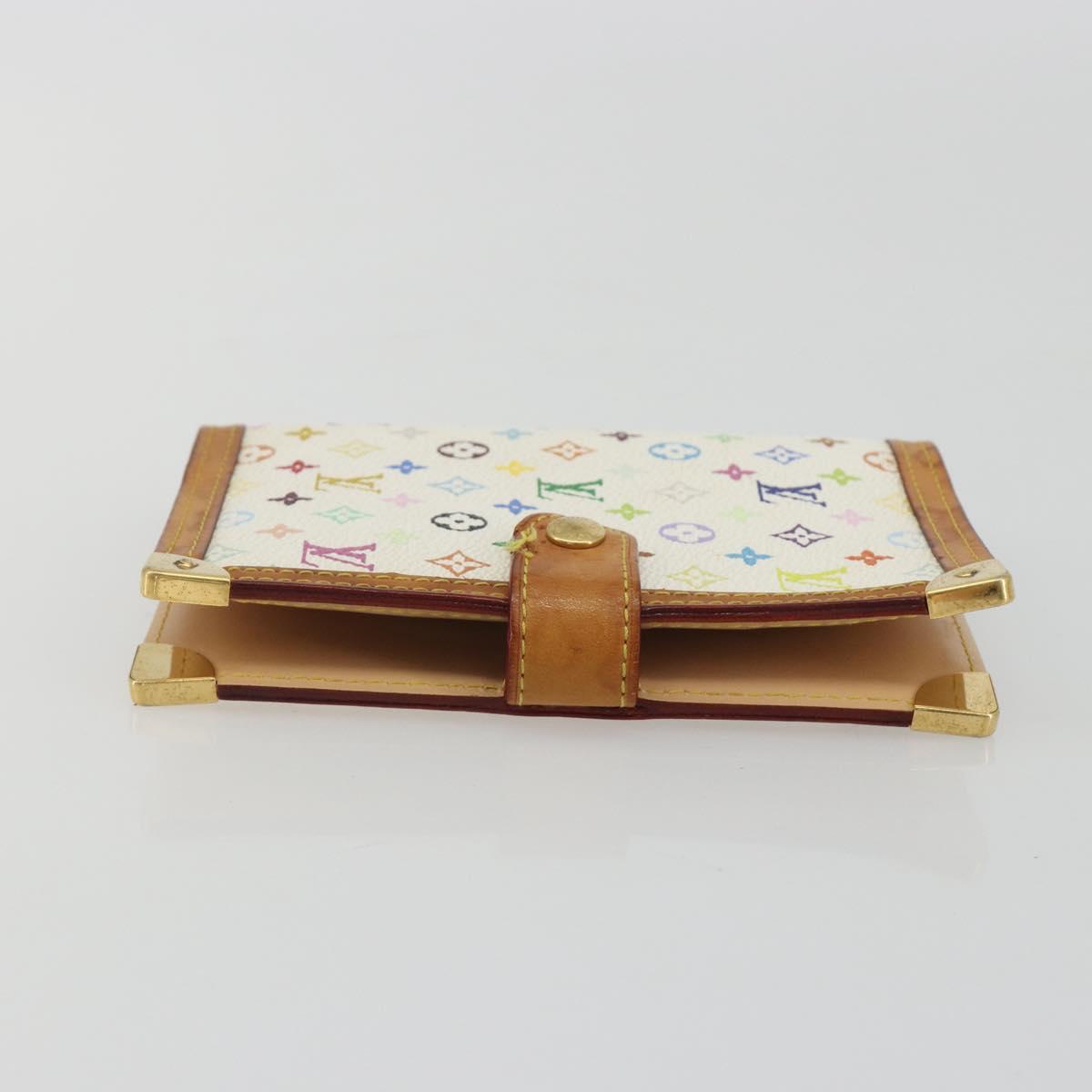 LOUIS VUITTON Monogram Multicolor Agenda PM White R20896 LV Auth BA14021
