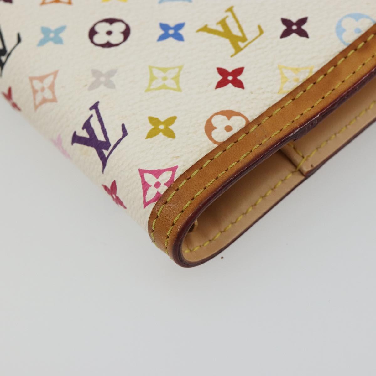 LOUIS VUITTON Monogram Multicolor Agenda PM White R20896 LV Auth BA14021