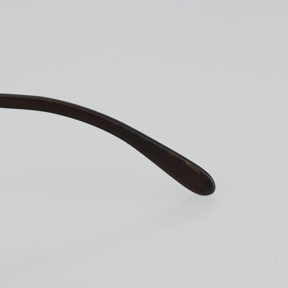 CELINE C Macadam Rimless Sunglasses Metal Brown Gold Auth BA14022V