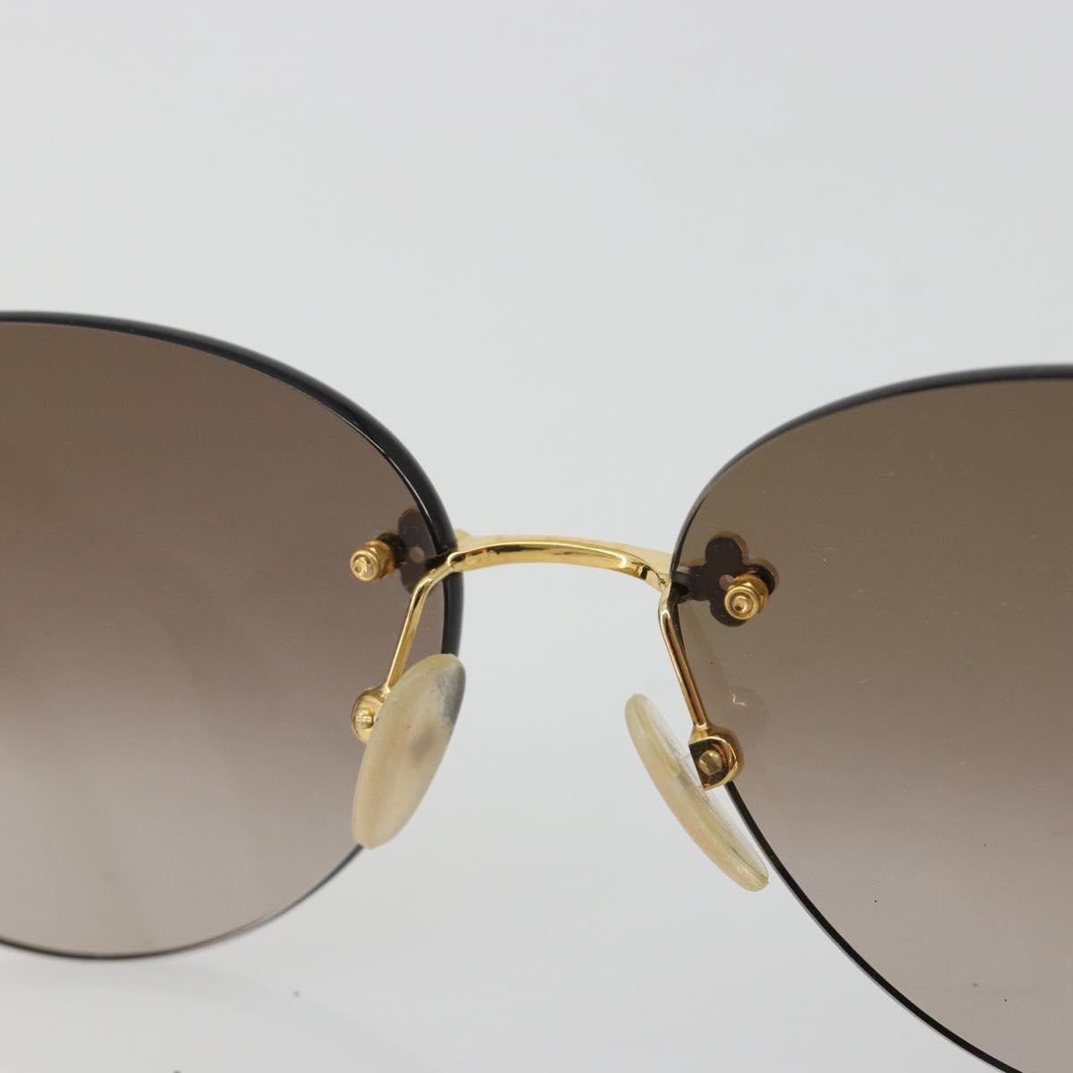 LOUIS VUITTON Desmayo Cat Eye Sunglasses Metal Brown Gold Z0051U Auth BA14024M