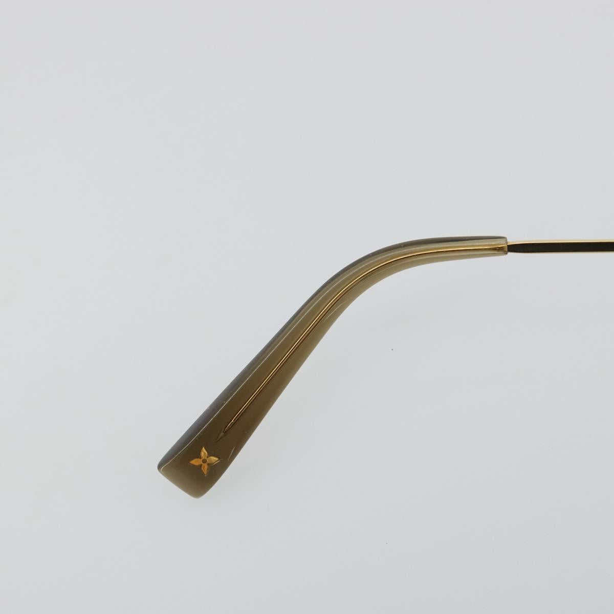 LOUIS VUITTON Desmayo Cat Eye Sunglasses Metal Brown Gold Z0051U Auth BA14024M