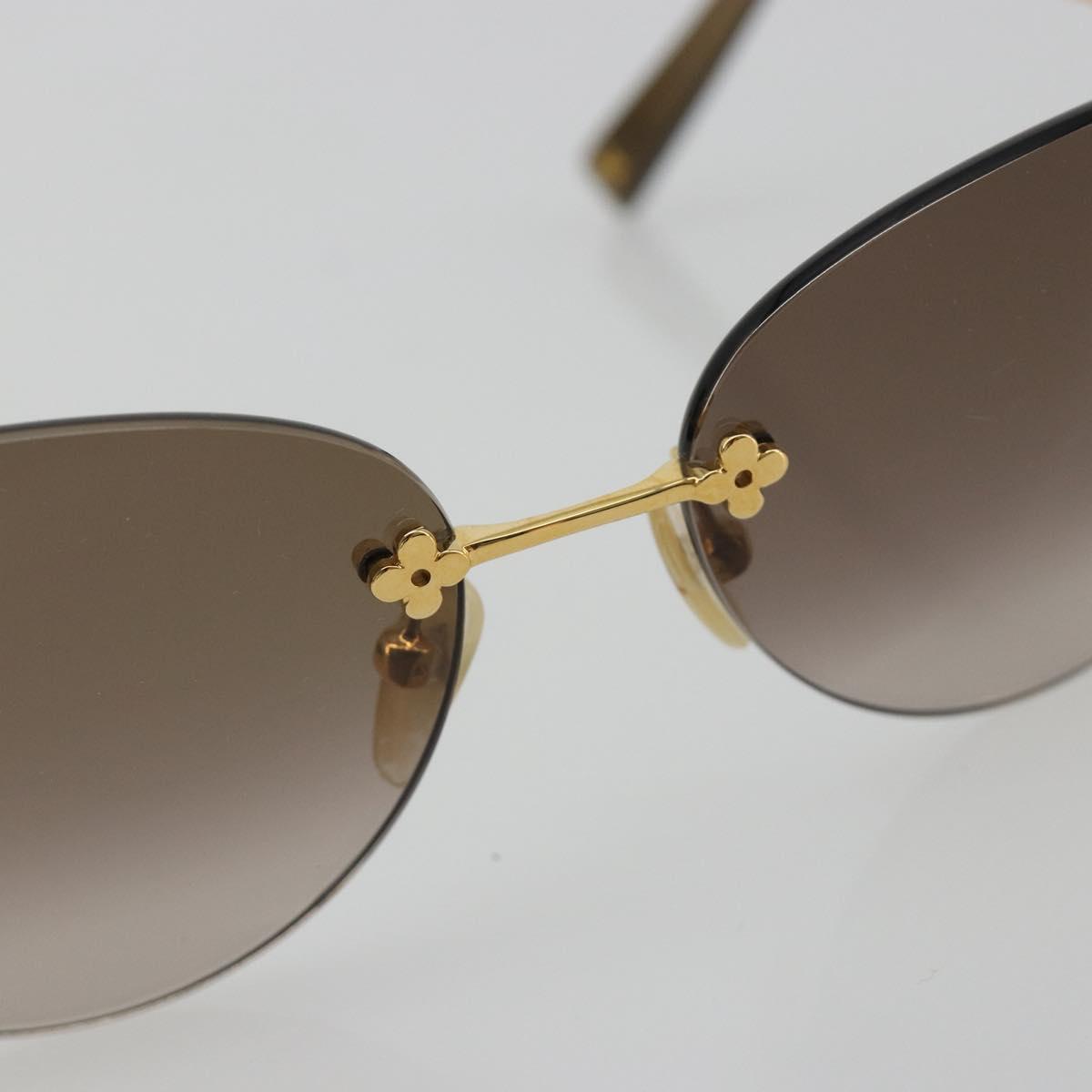 LOUIS VUITTON Desmayo Cat Eye Sunglasses Metal Brown Gold Z0051U Auth BA14024M