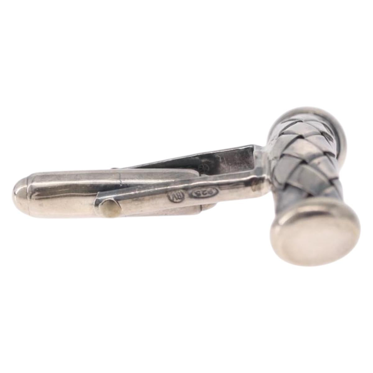 BOTTEGA VENETA INTRECCIATO Cuffs & Cuff Case Silver Ag925 Auth BA14025V