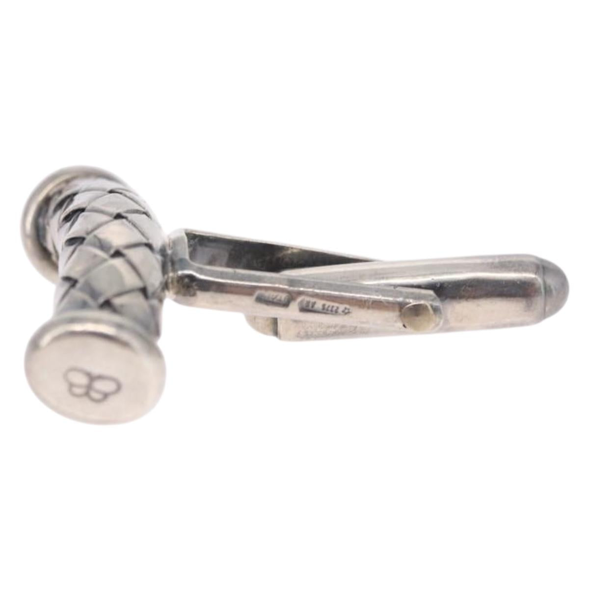 BOTTEGA VENETA INTRECCIATO Cuffs & Cuff Case Silver Ag925 Auth BA14025V