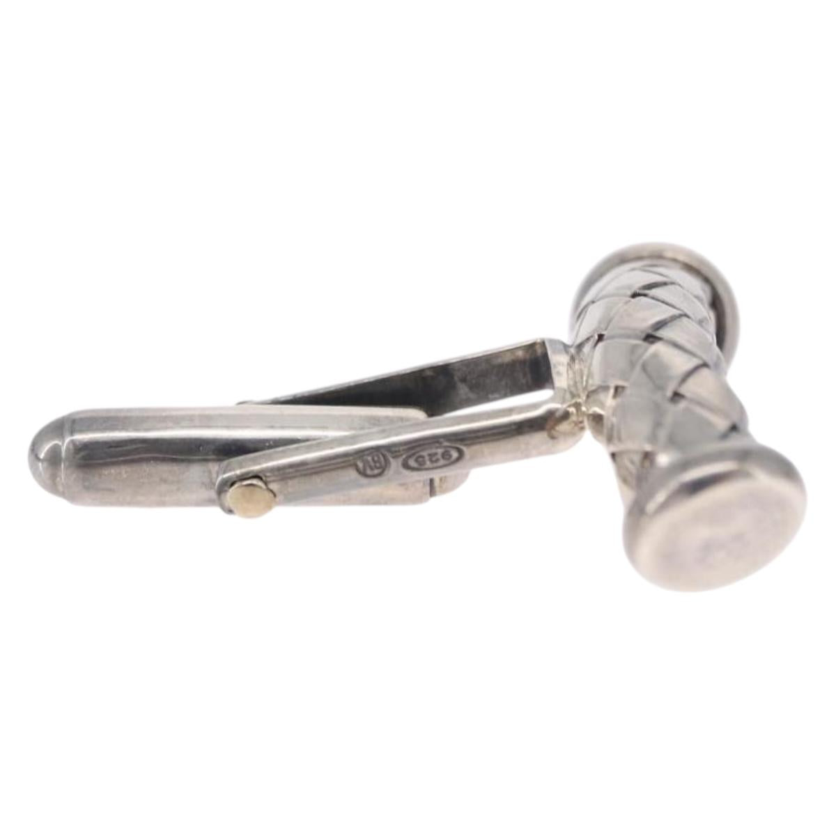 BOTTEGA VENETA INTRECCIATO Cuffs & Cuff Case Silver Ag925 Auth BA14025V