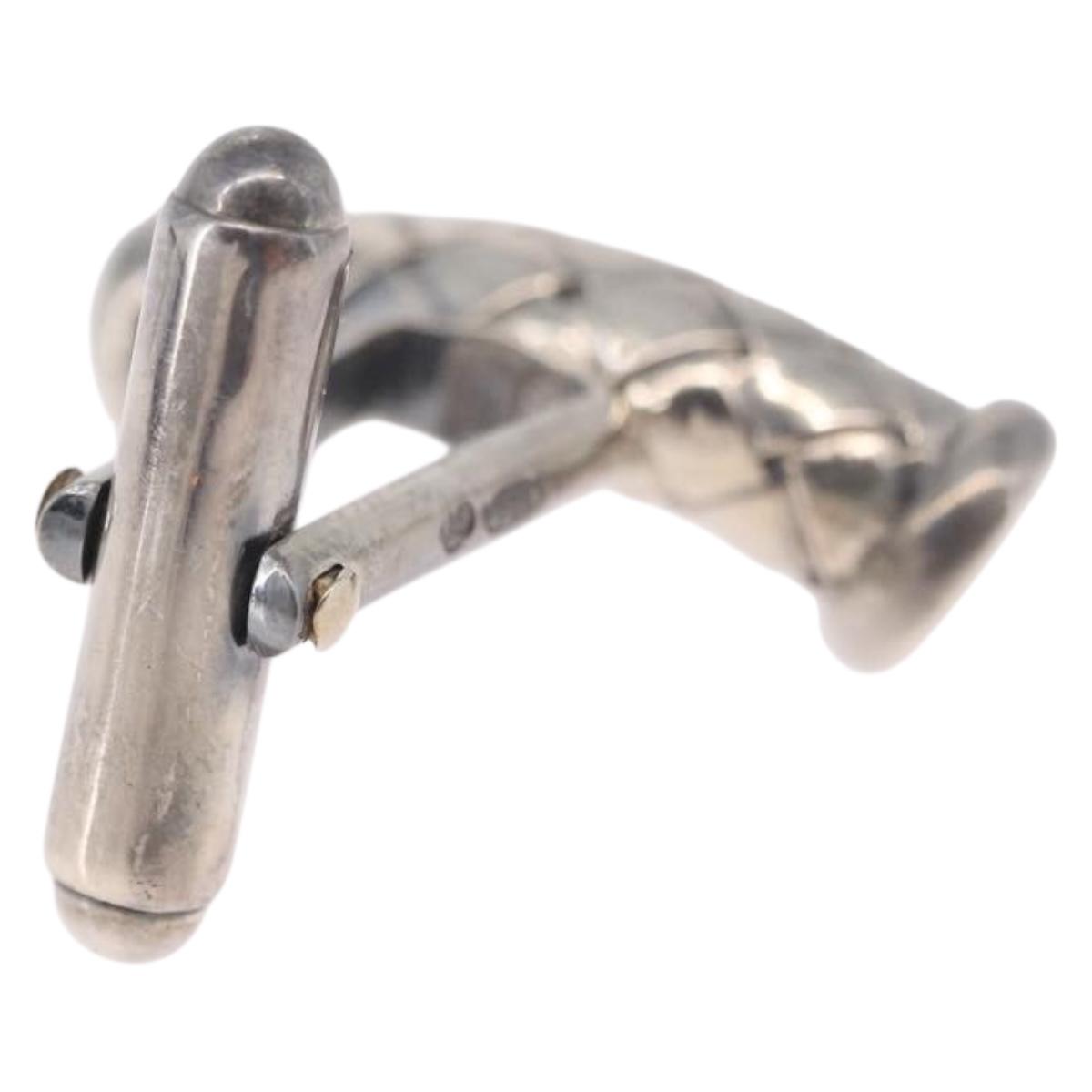 BOTTEGA VENETA INTRECCIATO Cuffs & Cuff Case Silver Ag925 Auth BA14025V