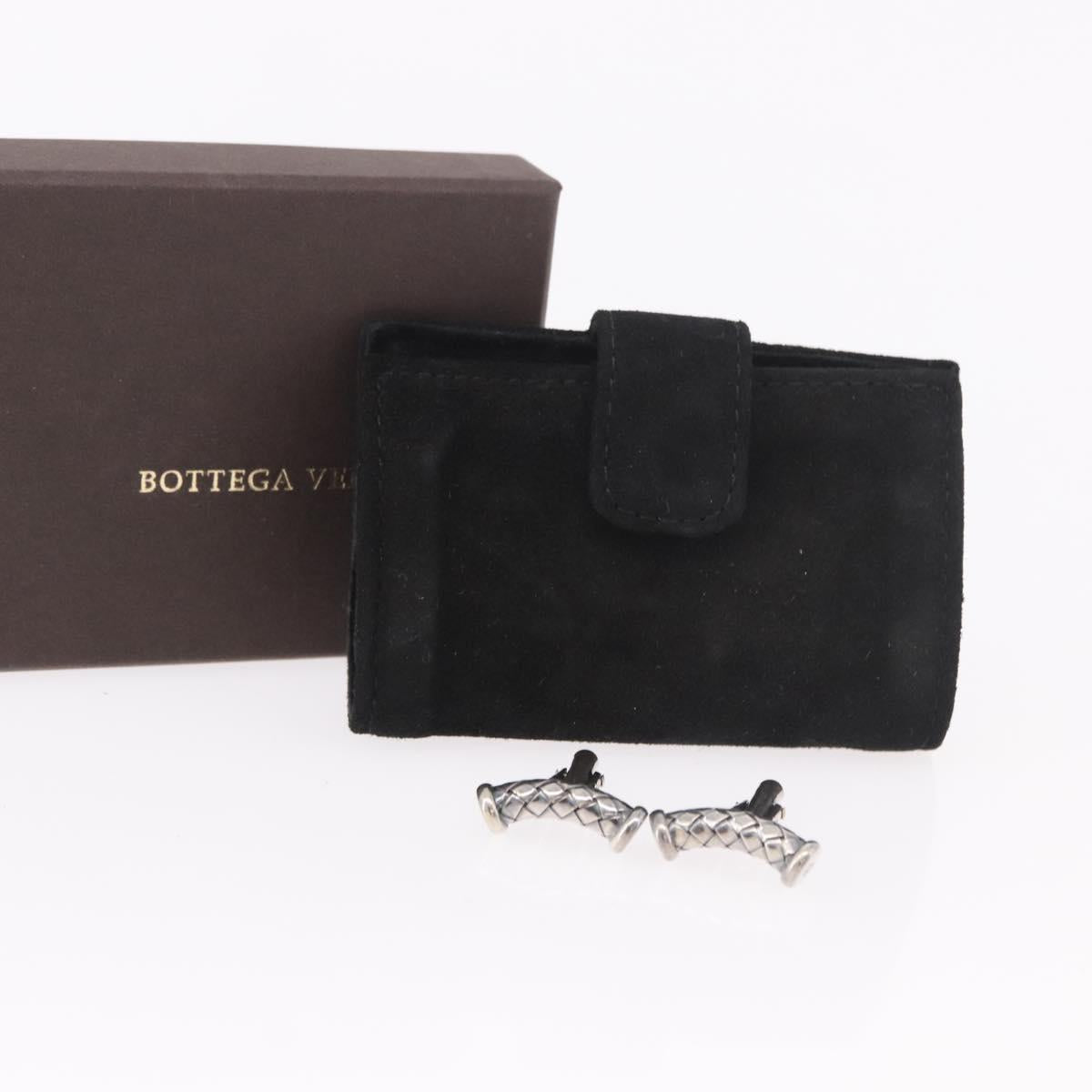 BOTTEGA VENETA INTRECCIATO Cuffs & Cuff Case Silver Ag925 Auth BA14025V
