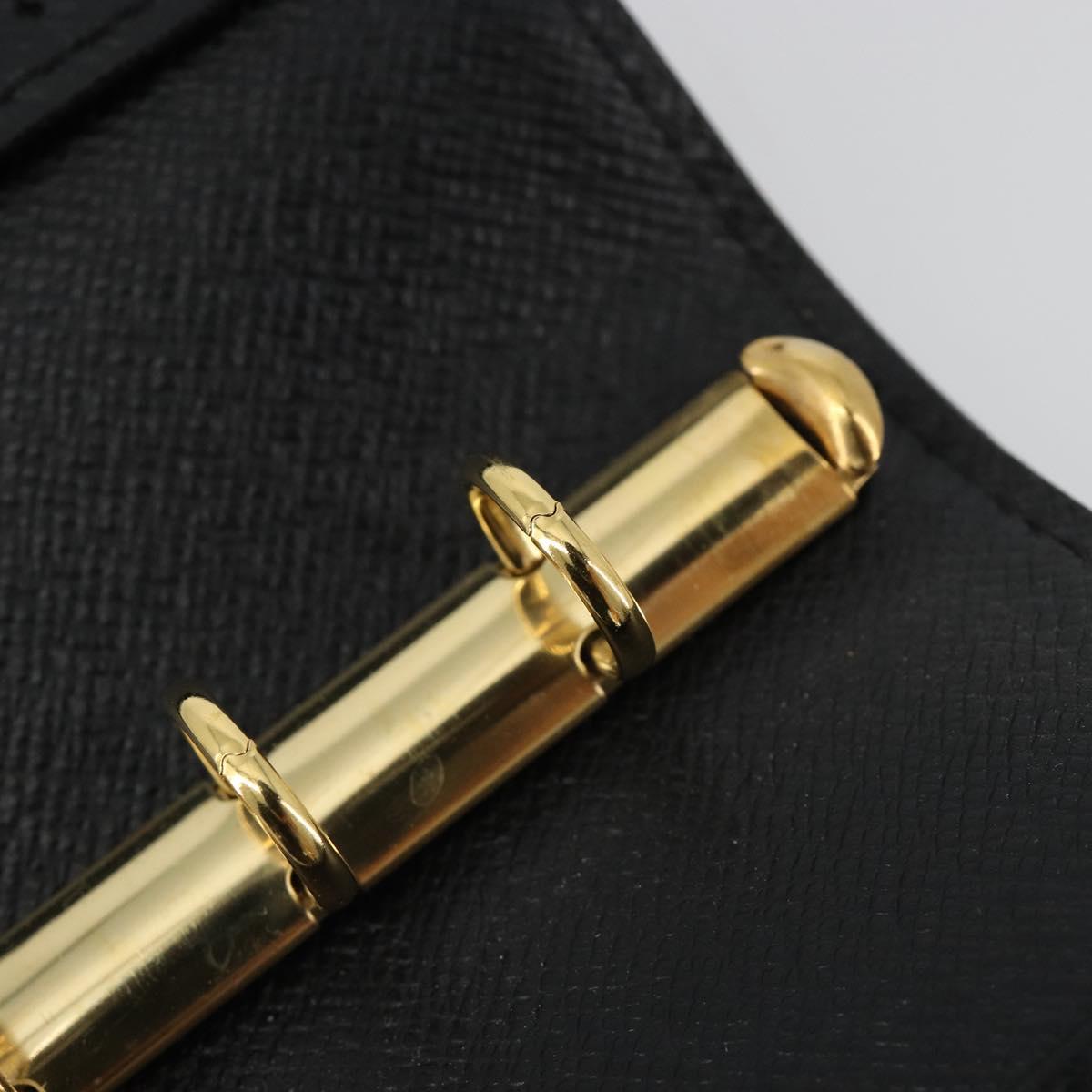 LOUIS VUITTON Epi Agenda PM Day Planner Cover Black R20052 LV Auth BA14026