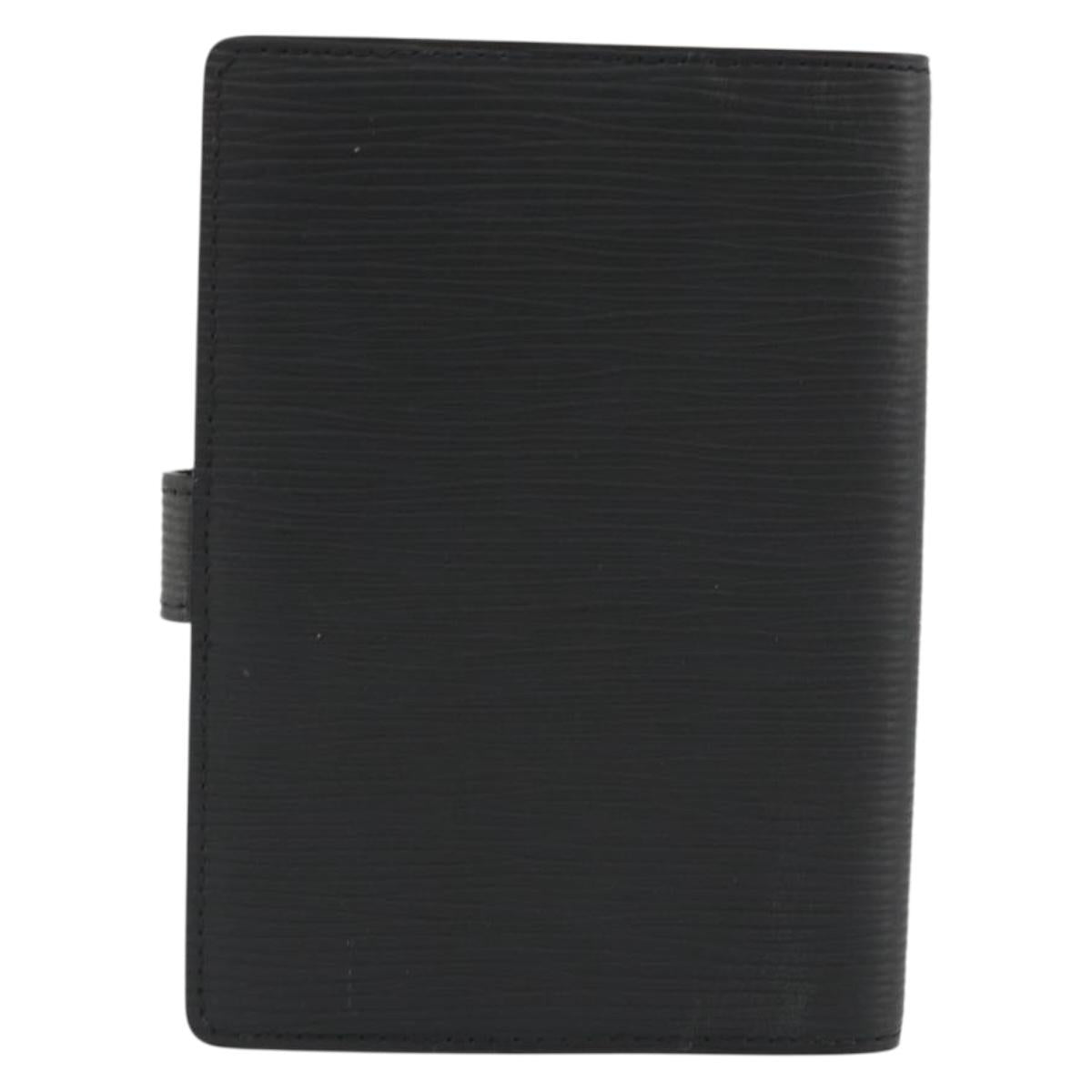 LOUIS VUITTON Epi Agenda PM Day Planner Cover Black R20052 LV Auth BA14026