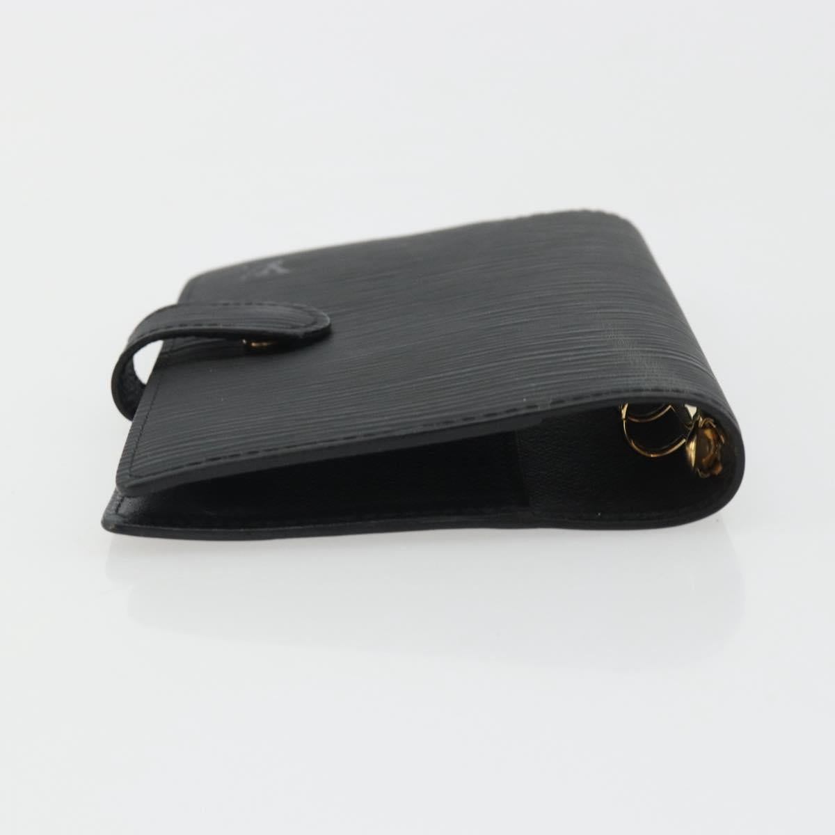 LOUIS VUITTON Epi Agenda PM Day Planner Cover Black R20052 LV Auth BA14026