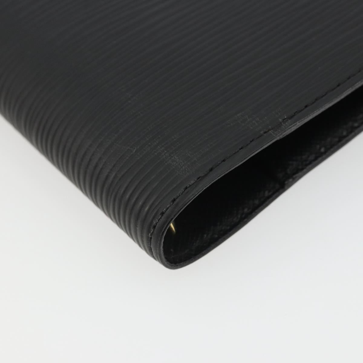 LOUIS VUITTON Epi Agenda PM Day Planner Cover Black R20052 LV Auth BA14026